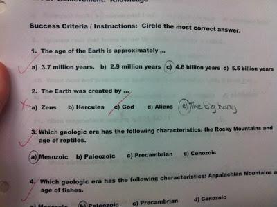 Pregunta trampa en el examen de Geología