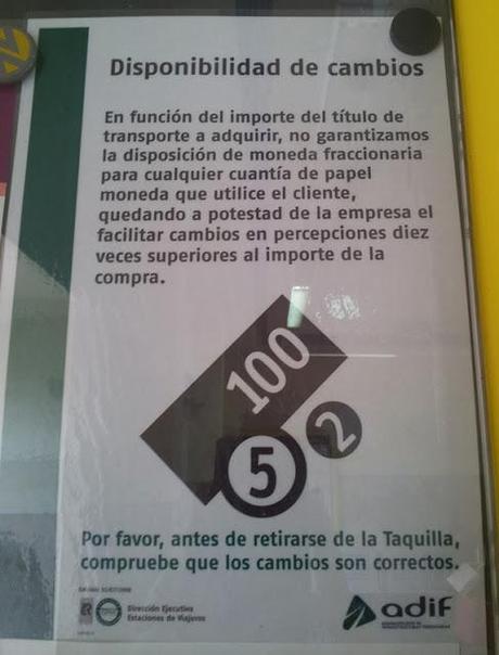 ¡Que no le puedo dar cambios!