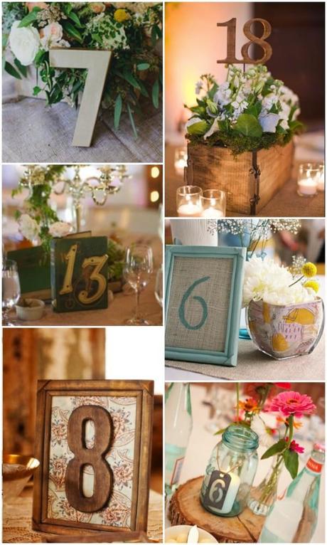 Rustic table number