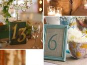 Números mesa rústicos/Rustic table numbers