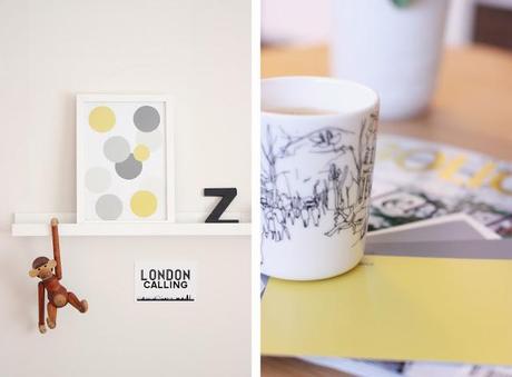 Diy: cuadro a topos con las muestras de pintura