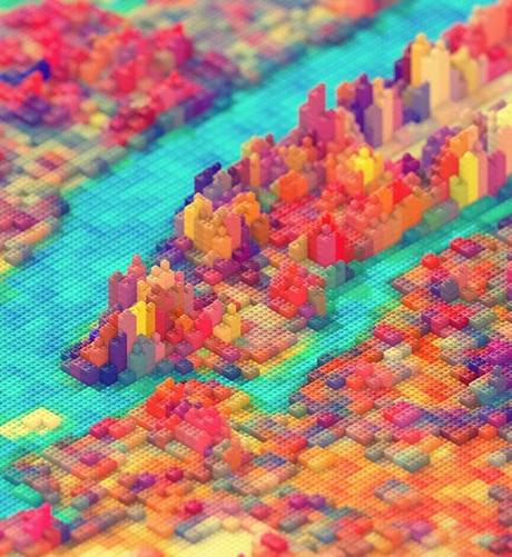 LEGO New York :: reproducción neoyorquina por JR Schmidt