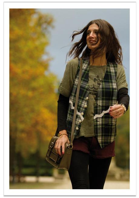 Con capas y a lo corto look_shorts-chaleco-balamoda 2