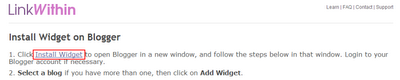 Install widget LinkWithin