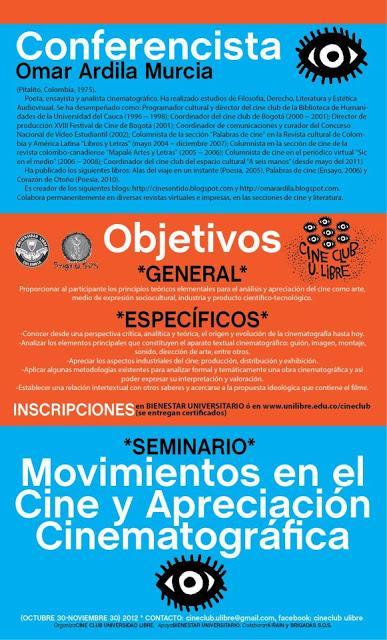 SEMINARIO: Movimientos en el Cine y Apreciación Cinematográfica.