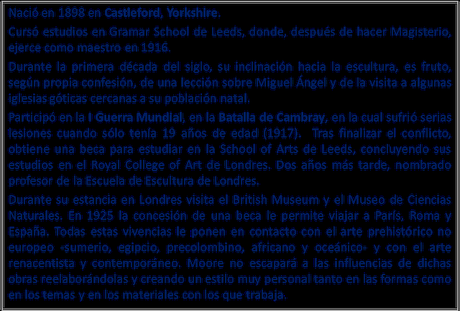 HENRY MOORE: MATERIA, VOLUMEN, VACÍO...