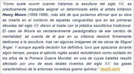 HENRY MOORE: MATERIA, VOLUMEN, VACÍO...