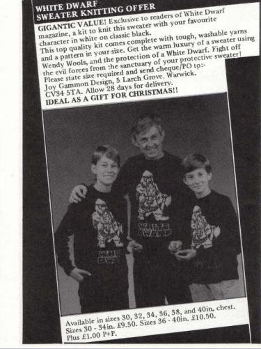 Punto y lana para la White Dwarf: Jerseys!!