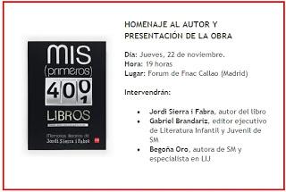 'Mis (primeros) 400 libros' de Jordi Sierra i Fabra
