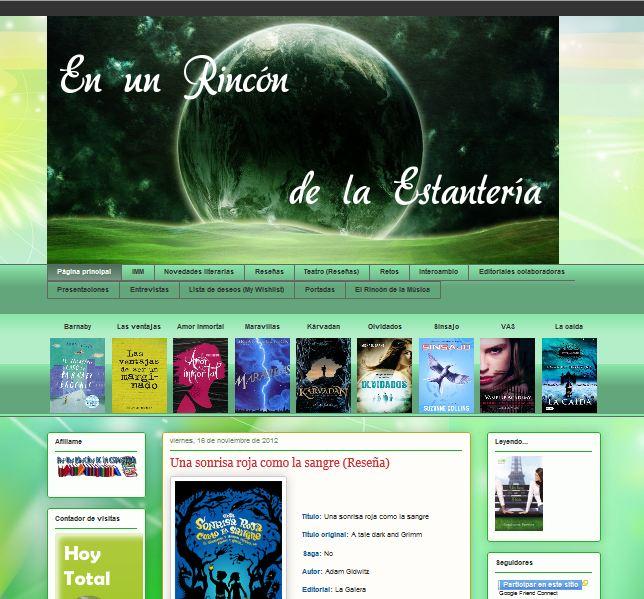 Blogueros: En un rincón de la estantería