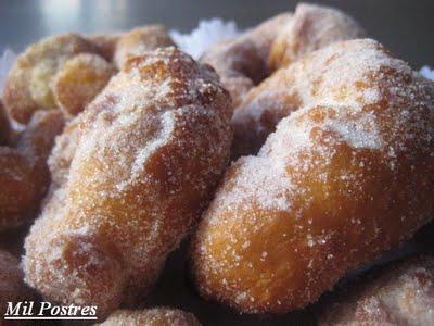 Rosquillas fritas de moscatel y naranja