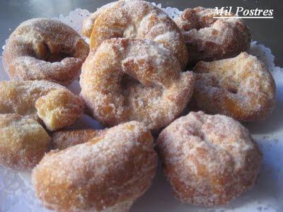 Rosquillas fritas de moscatel y naranja