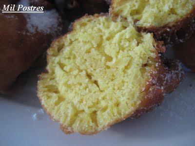 Rosquillas fritas de moscatel y naranja
