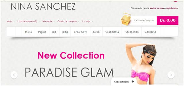 ¡Nina Sanchez ya abrió su tienda Online!