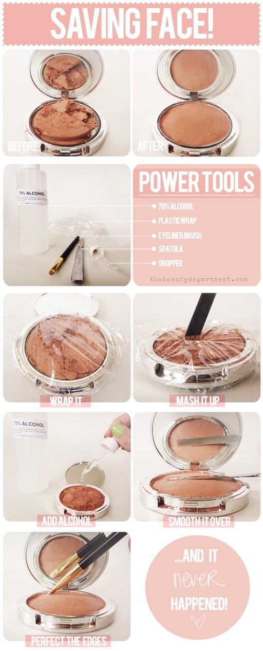 No more loose powder instead the compact