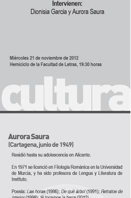 Presentación de Si tocamos la tierra, de Aurora Saura