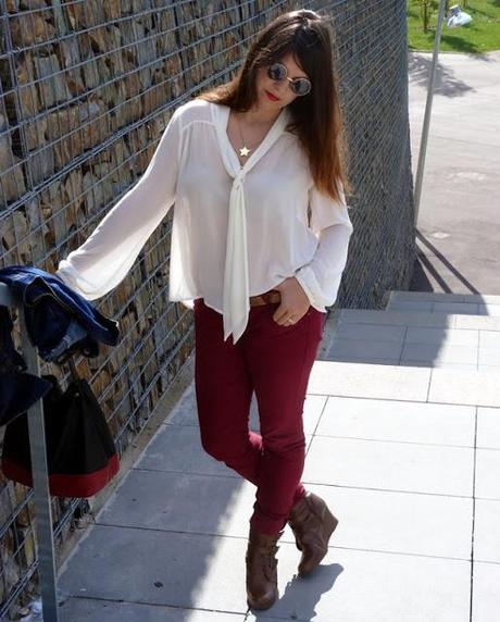 Remix de prendas en tonos burdeos