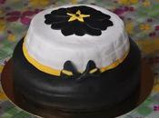 Tarta Fondant Blanca Negra Para Cuñada