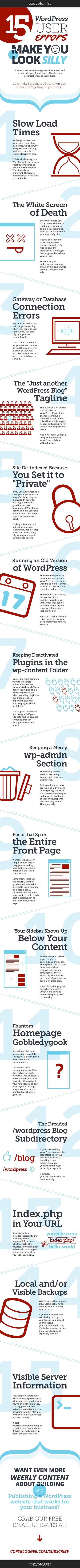 15 WordPress User Errors That Make You Look Silly [Infographic]