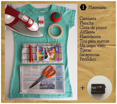 Decora una camiseta con virutas de plastidecor