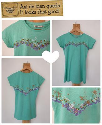 Decora una camiseta con virutas de plastidecor