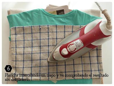 Decora una camiseta con virutas de plastidecor