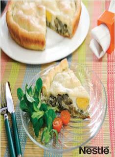 TARTA DE ALCACHOFAS, ESPINACAS Y HUEVOS DE NESTLÉ
