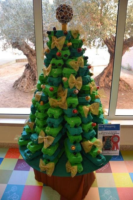 DIY idea creativa ecologica reciclaje cartón para adornos de navidad