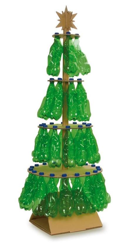 DIY arbol navideño reciclaje eco ideas para adornos de navidad