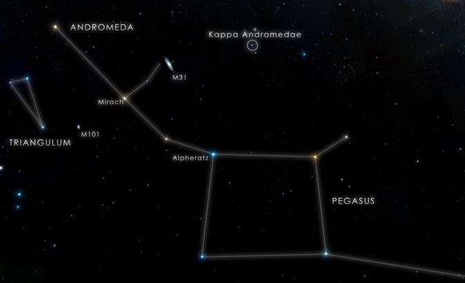 star chart showing Kappa Andromedae location