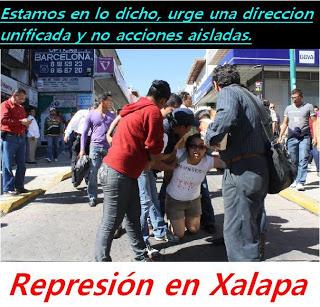 Protesta 20 de noviembre en Xalapa  termina con detenciones