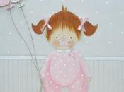 TIENDA KdeKids: Cuadro infantil personalizado Bebé niña globitos