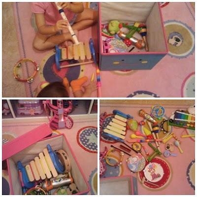 Juego caja - baúl de instrumentos musicales