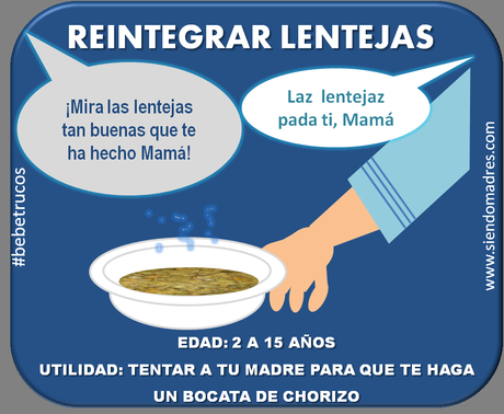 Reintegrar lentejas