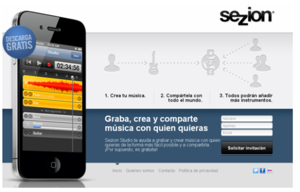 Sezion, herramienta colaborativa musical.