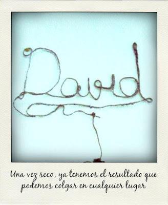 DIY Palabra hecha con cuerda
