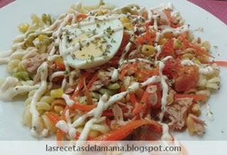 Receta de Ensalada de pasta con mayonesa
