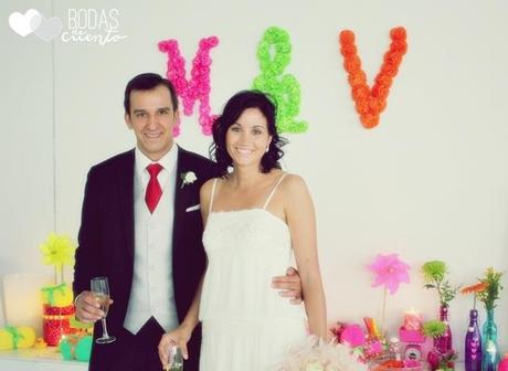 Pompones decoración bodas