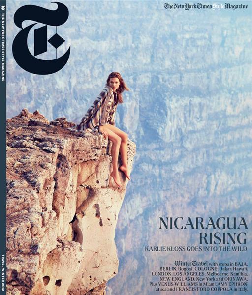 Karlie Kloss en Nicaragua para portada de T Magazine’s Winter 2012