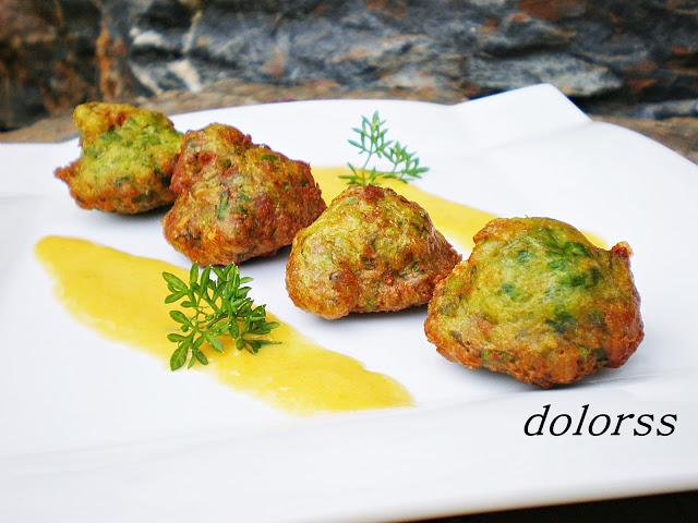 Buñuelos de acelgas y queso