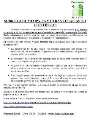 Denunciando la homeopatía