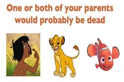 Uno o ambos de tus padres, probablemente estaría muerto. (difícilmente los buenos tienen junto a sus padres)
