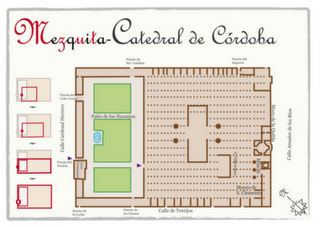 Plano de la mezquita-catedral de Córdoba (España)