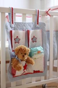 Tutorial patchwork organizador de tela con bolsillos recien nacido