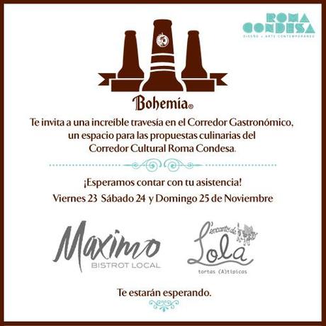 Bohemia tendrá un encuentro gastrónomico de arte y diseño en el Corredor Cultural Roma-Condesa