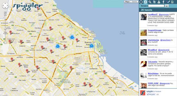 Spiggler, aplicación web que te muestra los tweets en determinada localidad