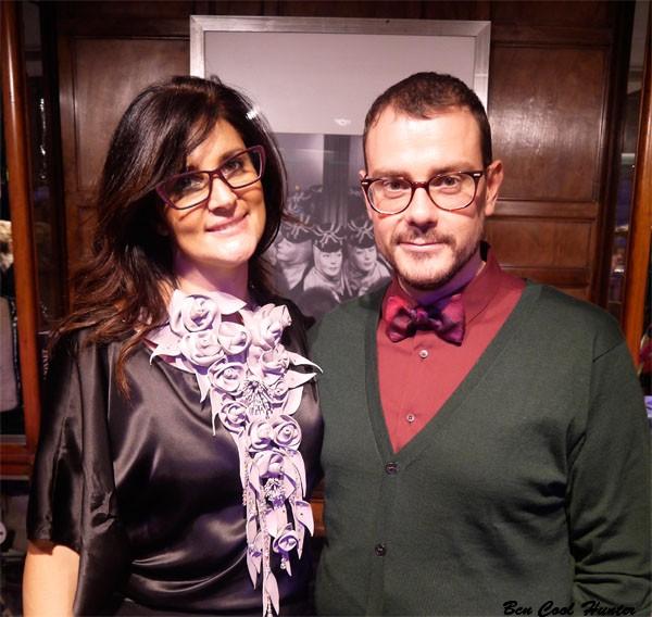 Fabiana Finetto con el diseñador Juan Pedro López