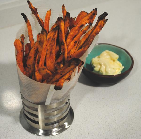 Batata frita al horno, riquísimas