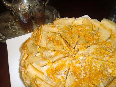 Baklava  de nueces y orejones con aroma de azahar