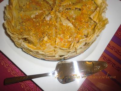 Baklava  de nueces y orejones con aroma de azahar